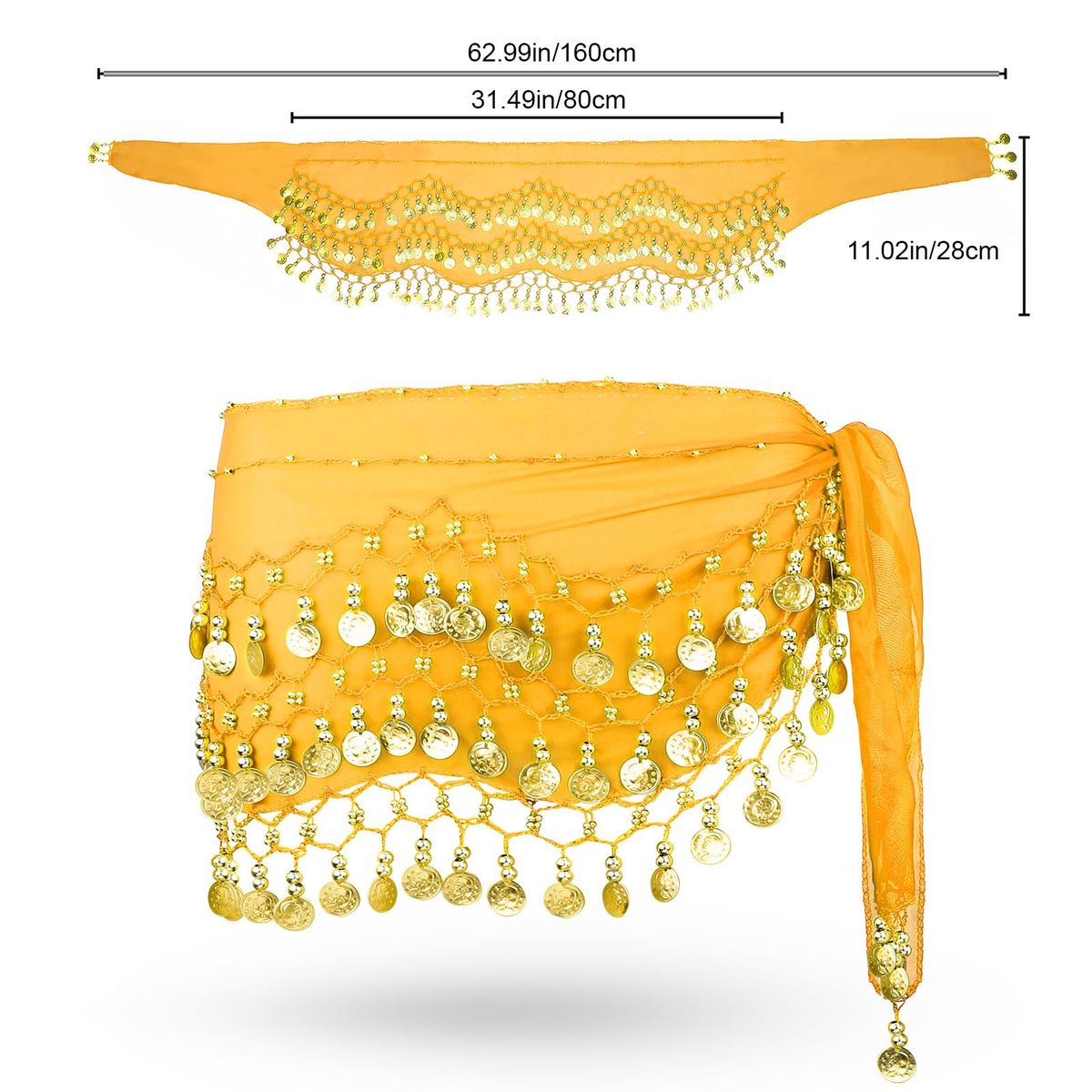 ATURE - Caderines Pañuelos Gasa Con Monedas Danza Arabe