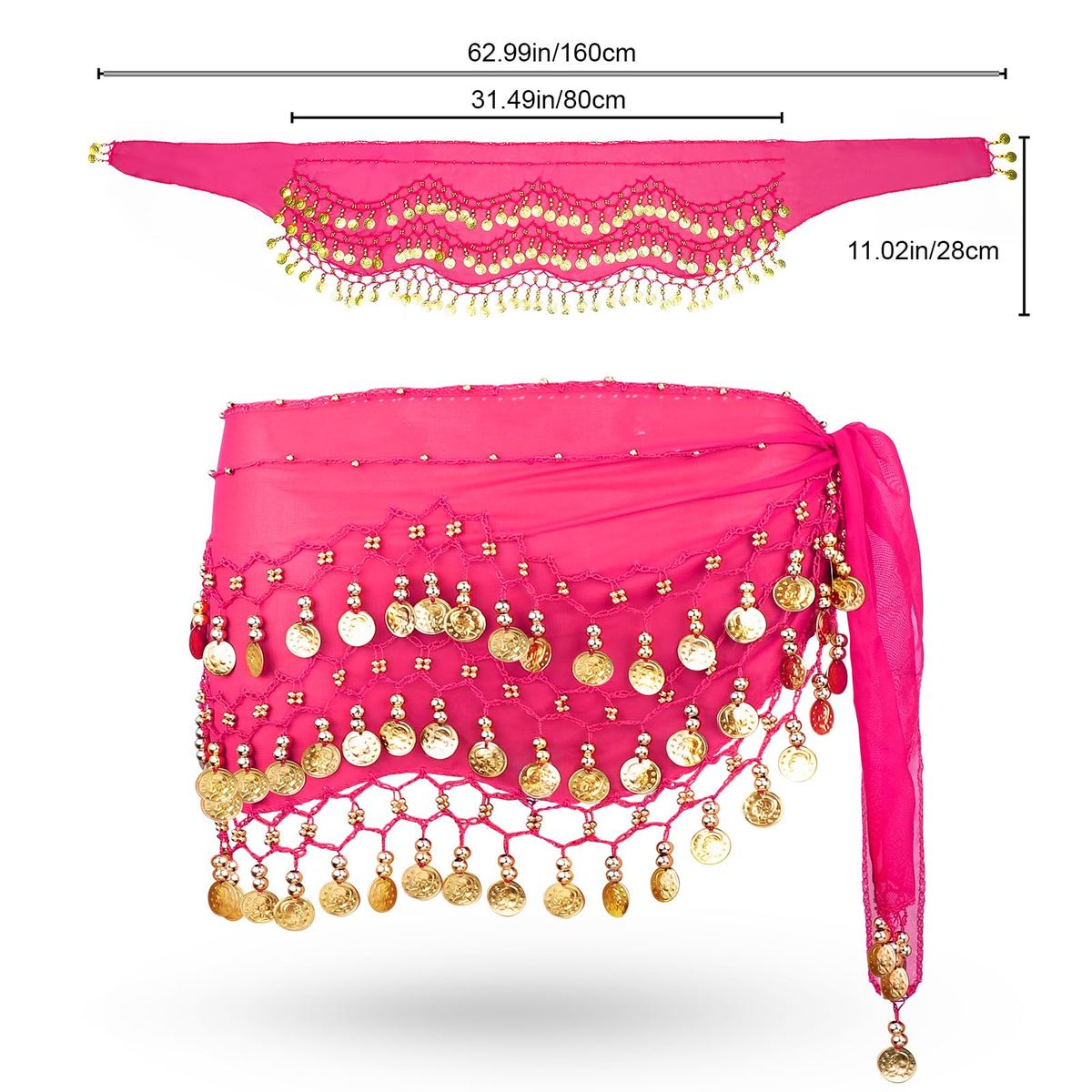 ATURE - Caderines Pañuelos Gasa Con Monedas Danza Arabe