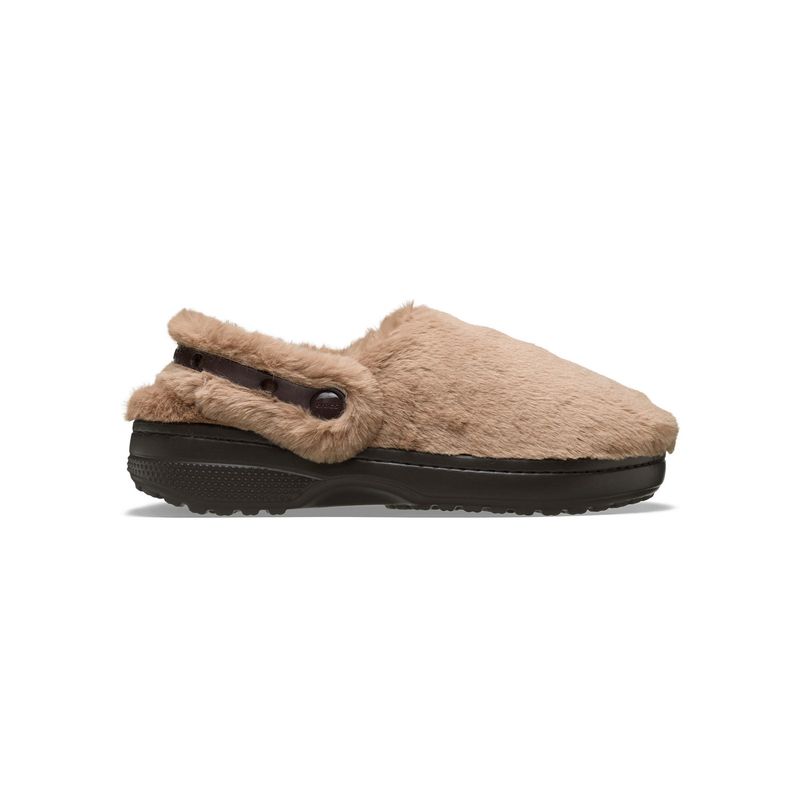 CROCS - Zueco Crocs Mujer Unfurgettable Peludo Café Claro CROCS