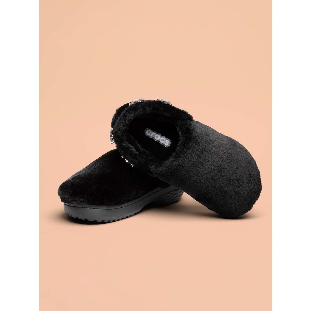 CROCS - Zueco Crocs Unisex Classic Peludo Negro CROCS