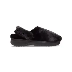 CROCS - Zueco Unisex Classic Peludo Negro