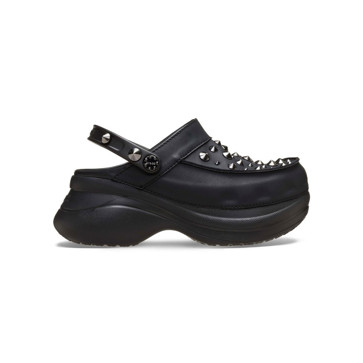 CROCS - Zueco Plataforma Crocs Mujer Bae Studded Tachas Negro CROCS