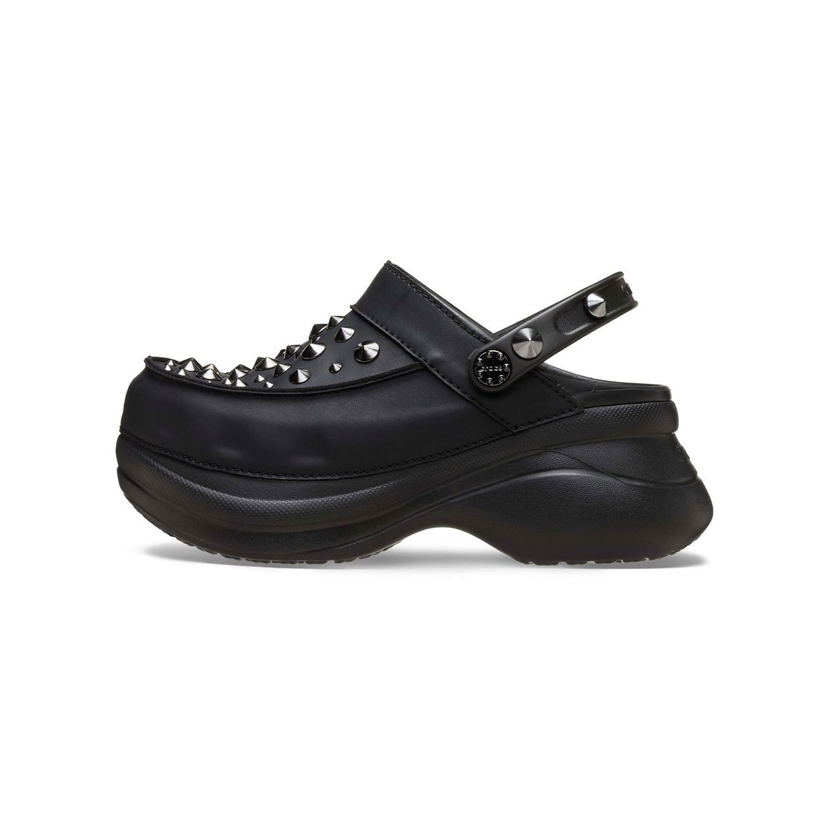 CROCS - Zueco Plataforma Crocs Mujer Bae Studded Tachas Negro CROCS