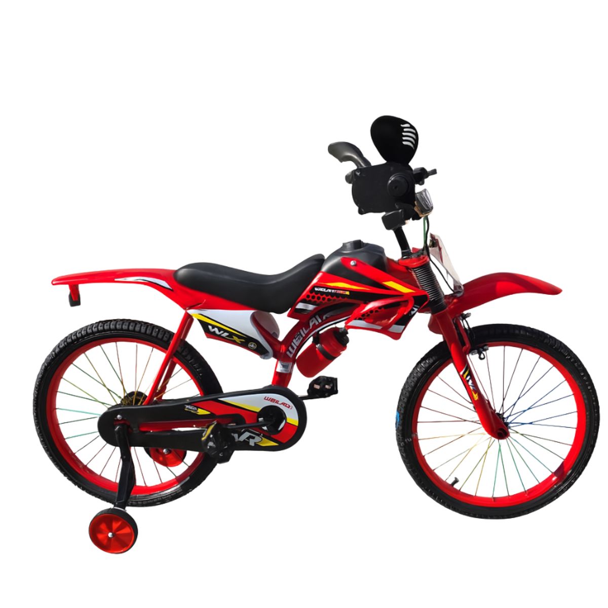 GENERICO - Bicicleta Aro 20 /Bicimoto Infantil Con Sonido de Moto Rojo