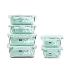 ALLEGRA - Set 10 Contenedores Tapers Hermeticos Vidrio