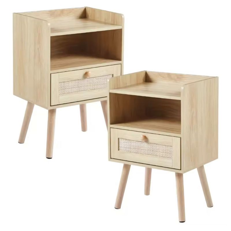 HABITA2 CHILE - Pack 2 Velador Wood 1.0 (Mesa de Noche)