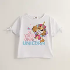PAW PATROL - Polera Manga Corta Niña Skye Be Your Own Blanco