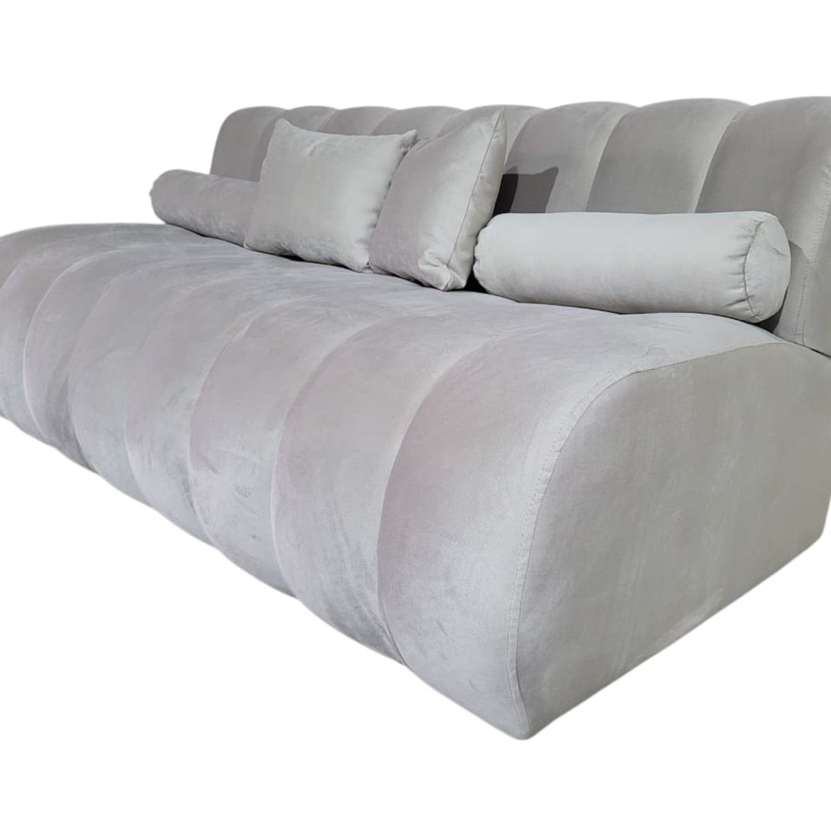 GENERICO - BUTACA MARTINS 16 MTS Felpa Beige 3 cuerpos