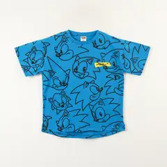 SONIC - Polera Manga Corta Niño Full Print Faces Azul