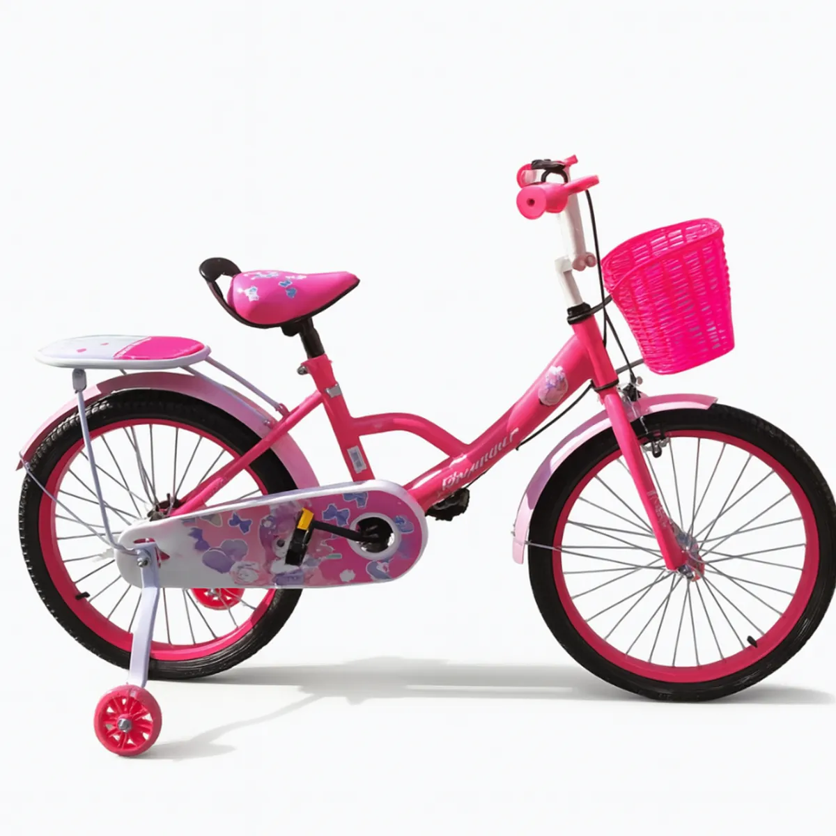 GENERICO - Bicicleta Infantil Ruedas de Seguridad Aro 20 Niña Fresa