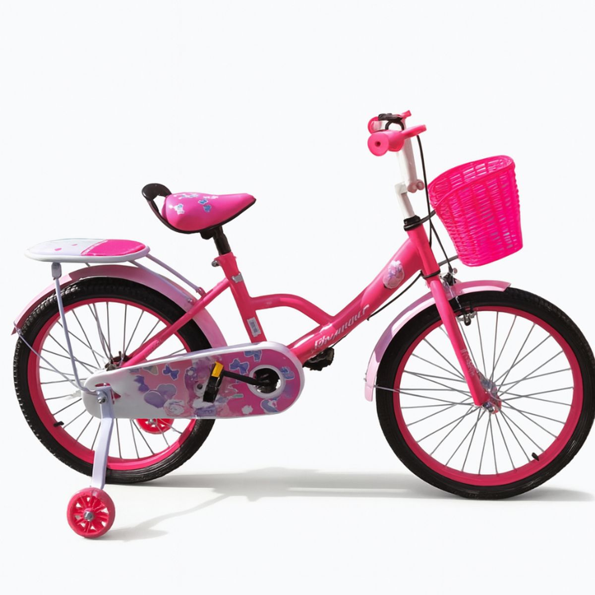 GENERICO - Bicicleta Infantil Ruedas de Seguridad Aro 20 Niña Fresa