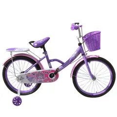 GENERICO - Bicicleta Infantil Rueda de Seguridad Ar 20 Niña Fresa Morad