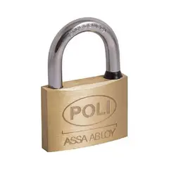POLI - Candado Alta Seguridad Bronce Linea S50mm INT/EXT Garantía 5AÑOS