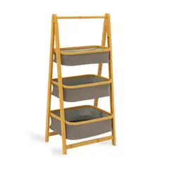 JAVIMATE - Estante de Almacenamiento Plegable Organizador 3 Niveles