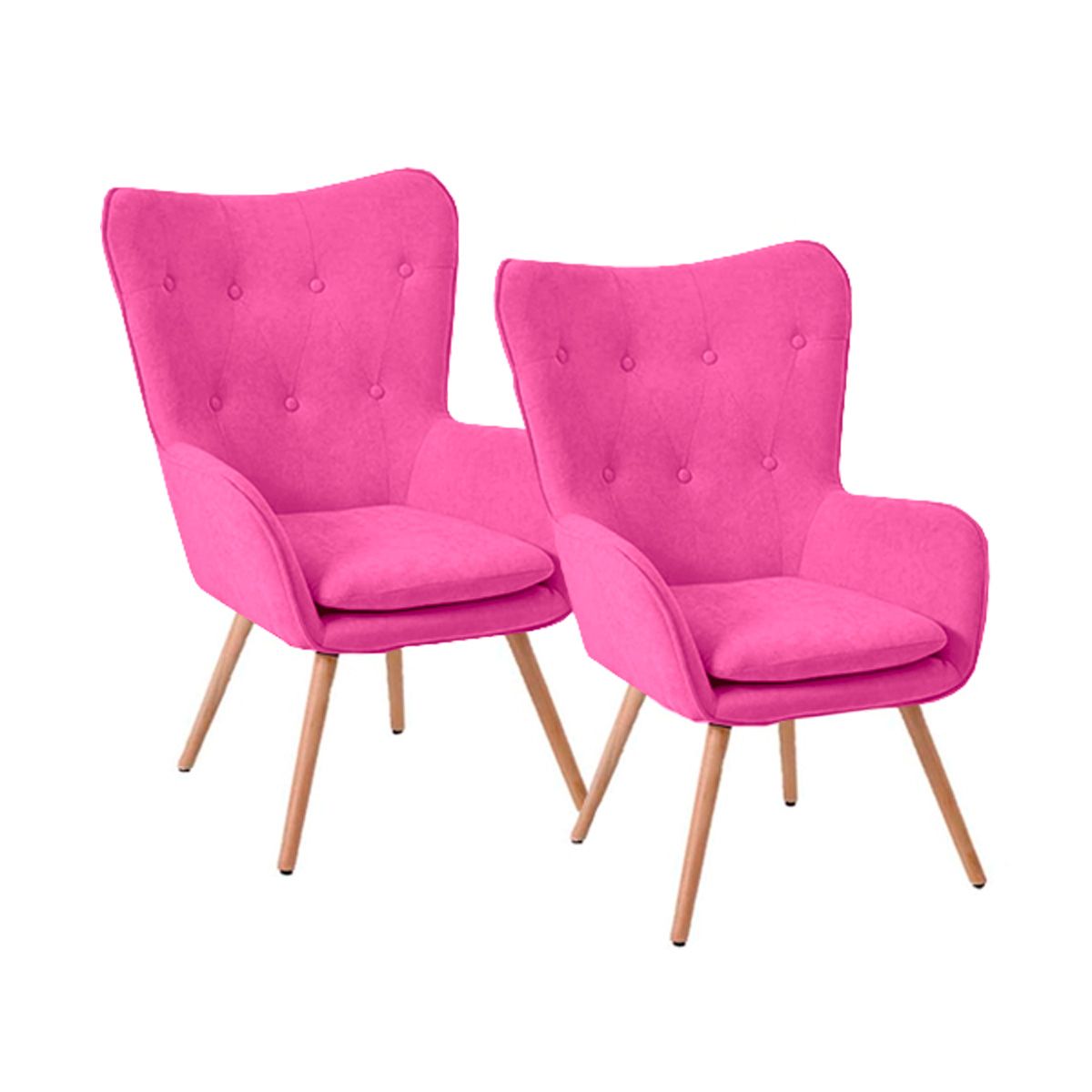 SDFIT - Set 2x Sillas Sitial Poltrona Marshall - Fucsia - B5077-2