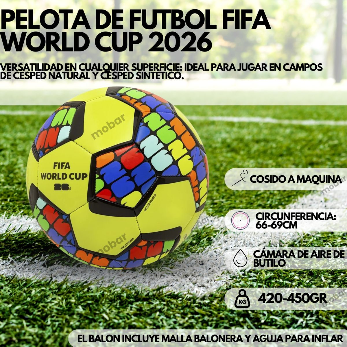 DRB - Balon Pelota Fútbol Drb N5 Fifa world cup Entrenamiento