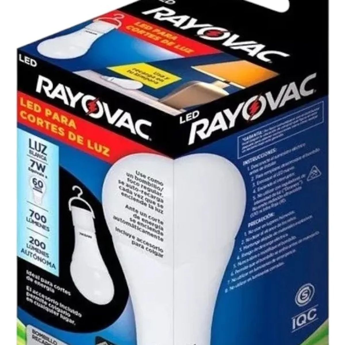 RAYOVAC - Ampolleta led de emergencia Rayovac ROVVLEB18 Bulbo color luz fria 7W