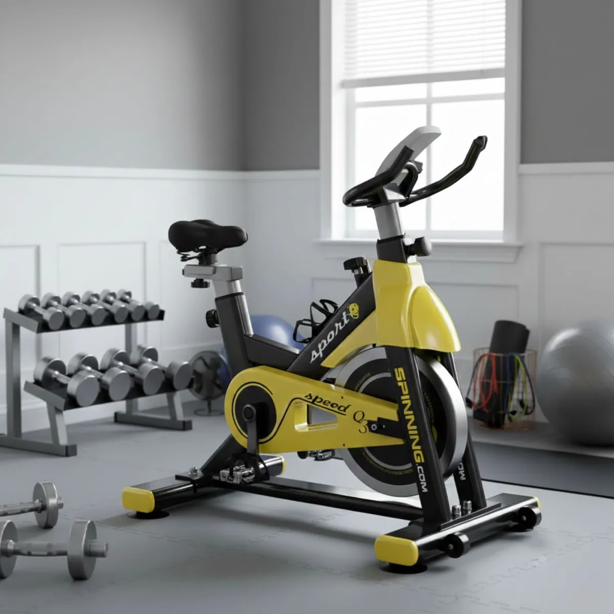 21K SPORTS - Bicicleta Spinning Estática Q2 Pro 6 KG con Monitor