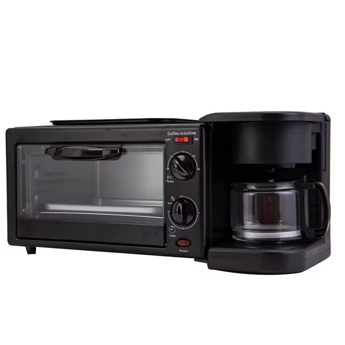 GENERICO - Máquina Desayuno 3 en 1 Cafetera,Horno Eléctrico, Sartén