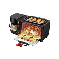 GENERICO - Máquina Desayuno 3 en 1 Cafetera,Horno Eléctrico, Sartén