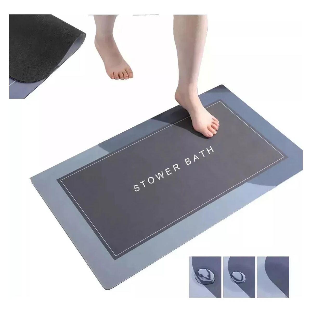 GENERICO - Tapete Alfombrilla De Baño Super Absorbente