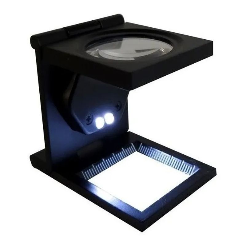 GENERICO - Lupa Cuenta Hilo Metálica Con Luz Led Profesional
