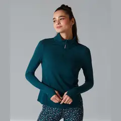 LOUNGE - Polerón Mujer Primera Capa Liso Active