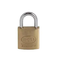 POLI - Candado Alta Seguridad Bronce P125 25mm INTEXT Garantía 3 AÑOS - Beige