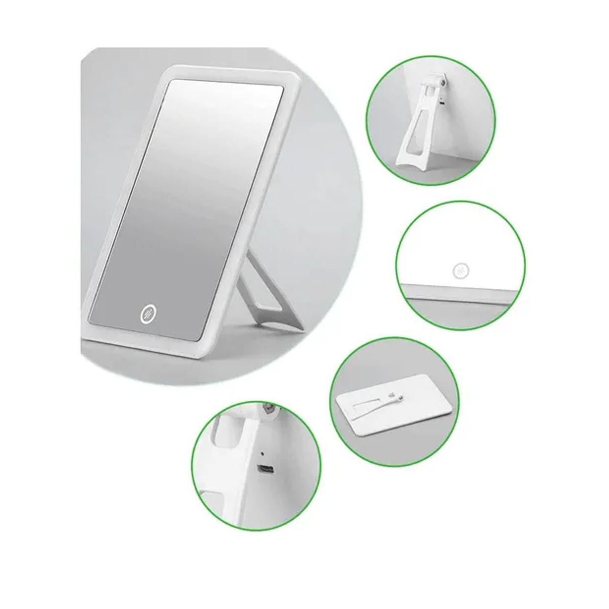 GENERICO - Espejo De Maquillaje Luz Led Táctil De Tocador Yb-016