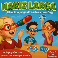 GENERICO - Juego de Mesa Nariz Larga Infantil Divertido Juego de Cartas y Desafíos