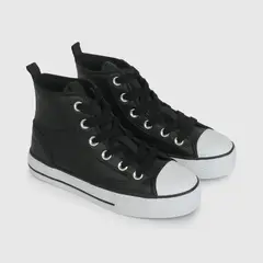 COLLOKY - Zapatilla Plataforma Niña Caña Baja Negra Talla 28 al 33