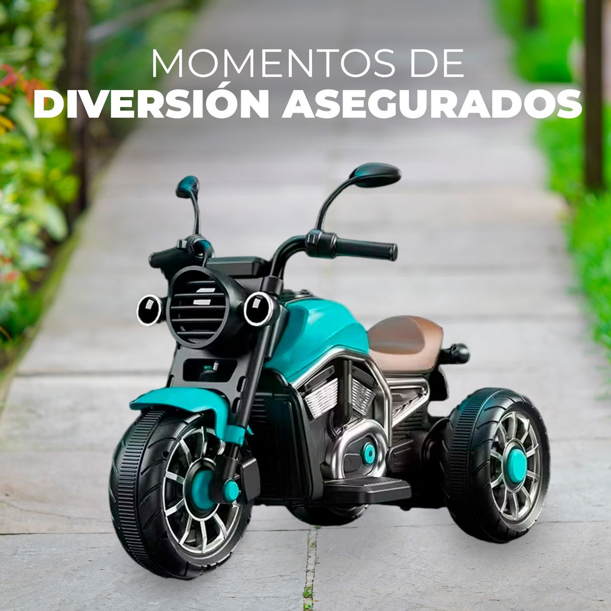 MUNDO ONLINE - Moto Eléctrica Para Niños Motocicleta Clásica Luz Y Sonidos