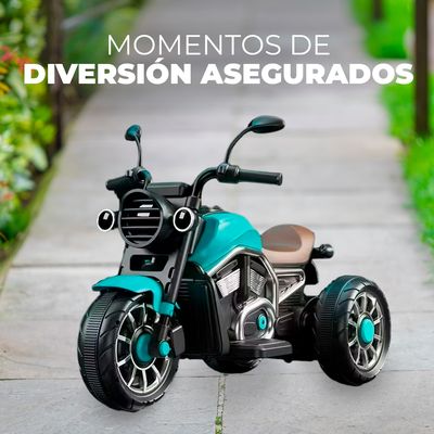 Imagen 2 del producto Moto Eléctrica Para Niños Motocicleta Clásica Luz Y Sonidos