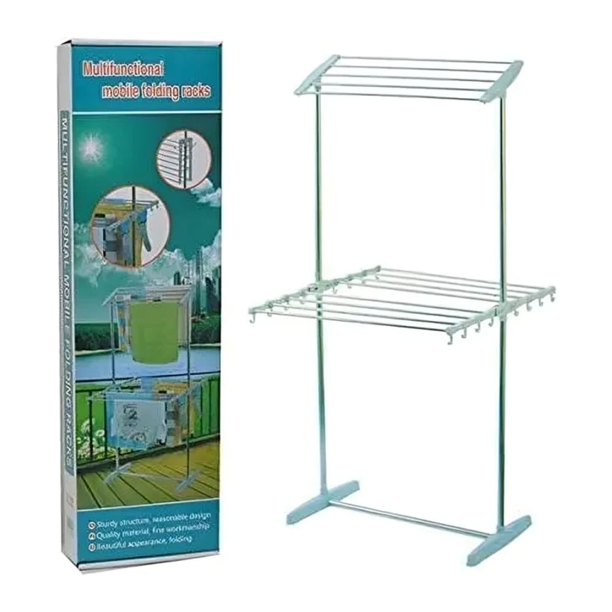 SIRENA - Tendedero portátil para ropa con estructura plegable y resistente