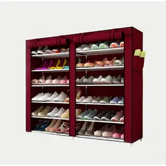 SIRENA - Zapatero de tela burdeo con estructura liviana y diseño funcional