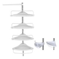 Esquinero retráctil para baño con niveles ajustables y drenaje rápido