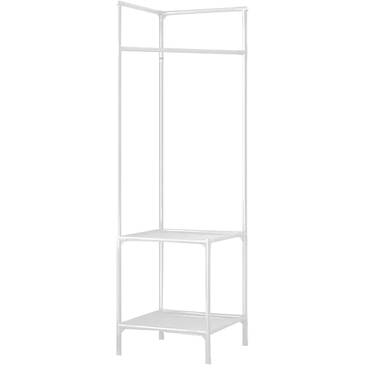 SIRENA - Perchero organizador de ropa y zapatos blanco de 188 cm de altura