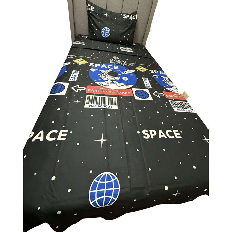 GENERICO - Set de Sábanas niña niño infantil plaza y media diseño deAstronauta  Espacio