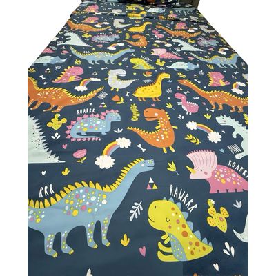 Imagen 2 del producto Set de Sábanas niña niño infantil 1 plaza Dinosaurio