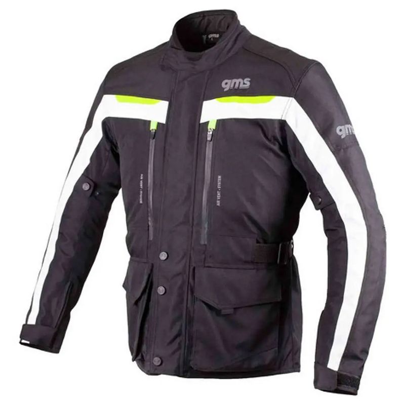 GMS - Chaqueta De Moto Gear Man Black-white-yellow Zg55007-315-2xl