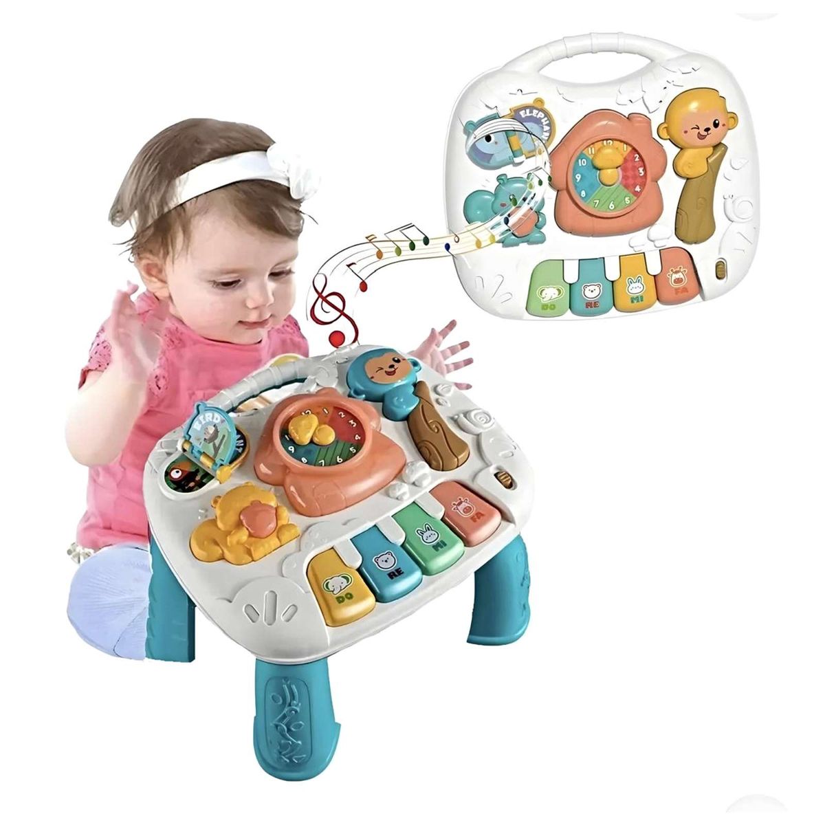 GENERICO - Mesa Interactiva Para Bebé Con Luz Y Sonido VERDE