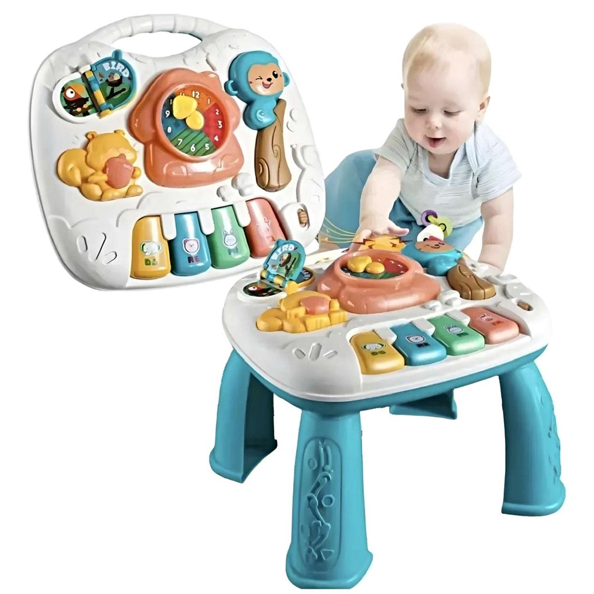 GENERICO - Mesa Interactiva Para Bebé Con Luz Y Sonido VERDE