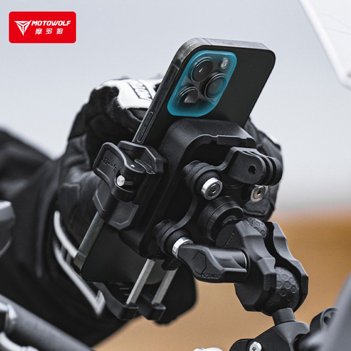 MOTOWOLF - Soporte Para Teléfono Con Cargador Motowolf MH1B