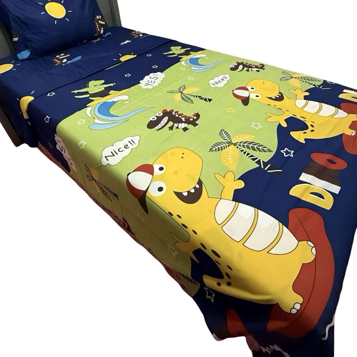 GENERICO - Set de Sábanas niña niño infantil plaza y media Dino