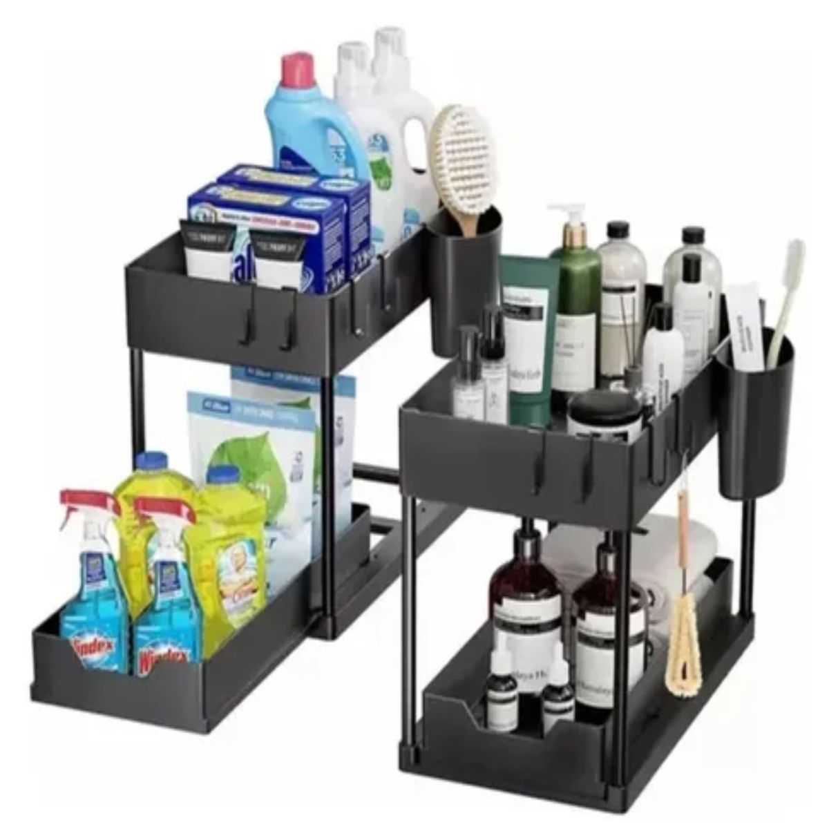 GENERICO - 2 Piezas 2 Niveles Organizador Multifuncional Baño Cocina