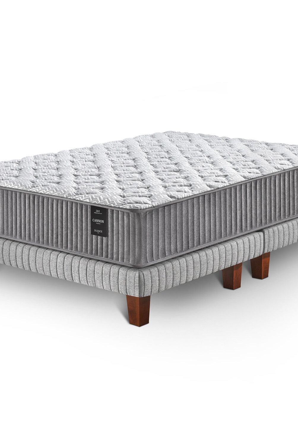 CANNON - Cama Europea Silence 2 Plazas X 2.00Mt Base Dividida Cannon