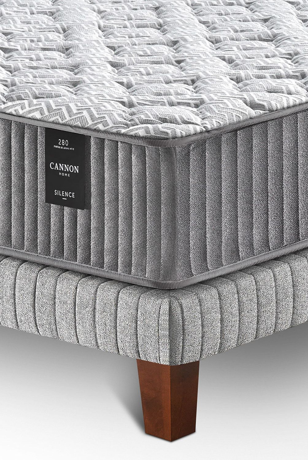 CANNON - Cama Europea Silence 2 Plazas X 2.00Mt Base Dividida Cannon