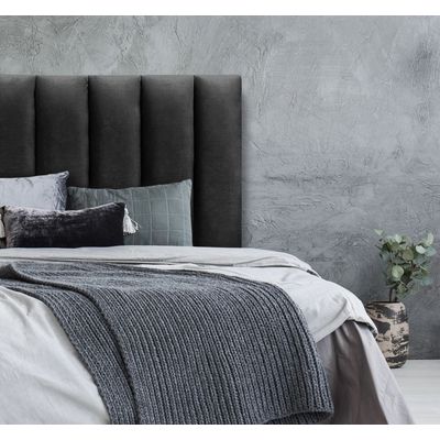 Imagen 2 del producto Respaldo 2 Plazas De Cama Estilo Rayas Negro Lino