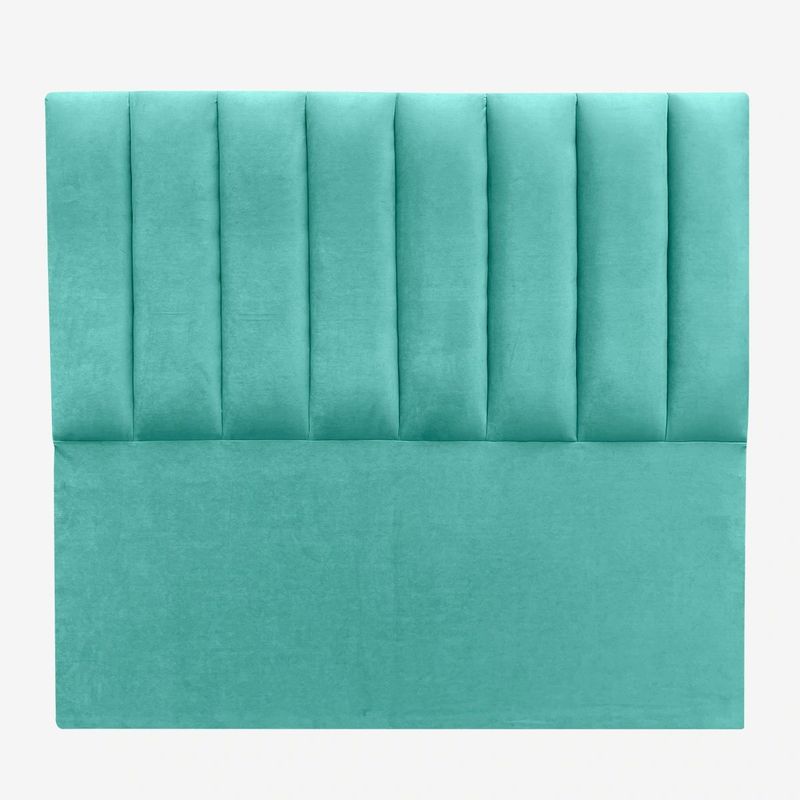 GENERICO - Respaldo 2 Plazas De Cama Estilo Rayas Turquesa