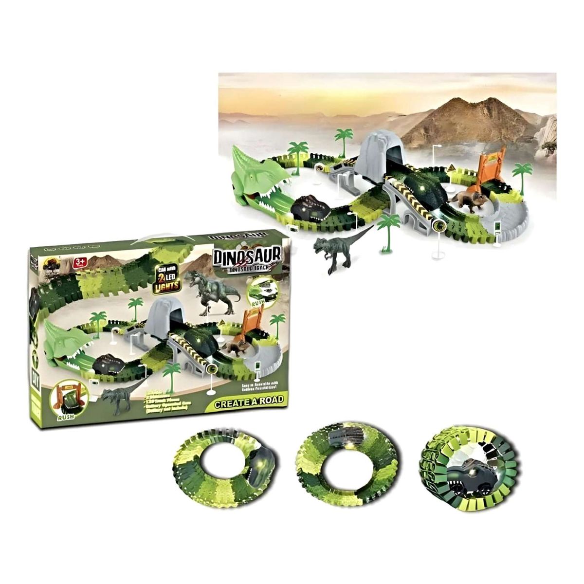 GENERICO - Pista de Dinosaurio con Auto